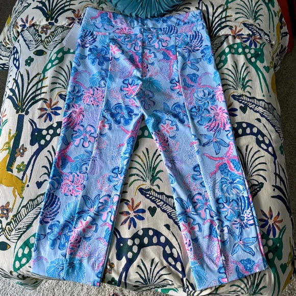 NWT Lilly Pulitzer Bahamas Beachcomber UPF 50+ Luxletic 26" Alston Crop Pant - Picture 7 of 12